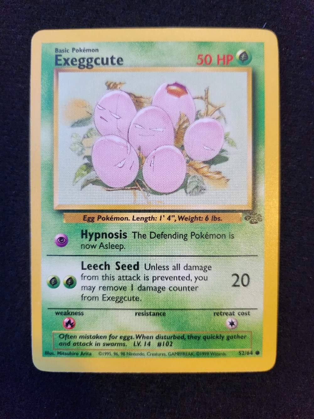Exeggcute (52/64) - Original Pokémon Trading Card Game - Jungle (1999)